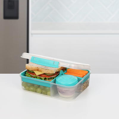 Sistema To Go, 1.65L/6.9 Cups, 1 Pack, Plastic Rectangular Bento Lunch with Yogurt  Pot, Teal - Yahoo Shopping