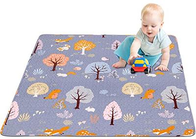 Muslin Baby Play Mat  Playpen Mat - Large Padded Tummy Time Activity