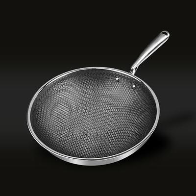 Dr.HOWS Lumi Round Ceramic Frying Pan 12 inch - Silicon Carbide Nonstick  Coating Skillet Pan with Rubber-Coated Handle - For Induction, Ceramic