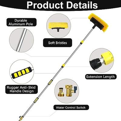 Buyplus 12FT Telescopic Car Wash Brush with Hose Attachment, Long Handle RV  Cleaning Brush, Soft Car Brush with Extension Pole for Truck, RV, Boat,  House Siding, Solar Panels - Yahoo Shopping