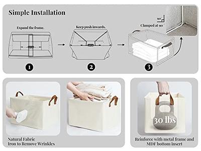 StorageWorks Storage Bins, Extra Large Closet Storage Bins for Organizing,  Fabric Storage Baskets with Handles, Rectangle Storage Baskets for Closet