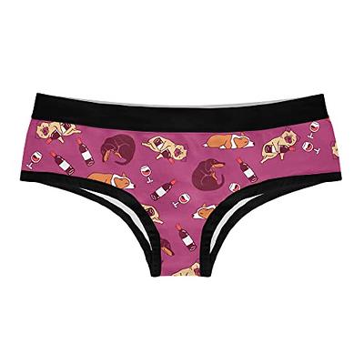 Womens Drink Wine And Pet My Dog Panties Funny Saying Cute Bikini Brief  Underwear Funny Underwear for Women Dog Funny Wine Women's Novelty Panties  Purple M - Yahoo Shopping