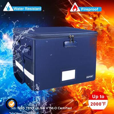  Oterri File Box with Lock, Fireproof Document Box