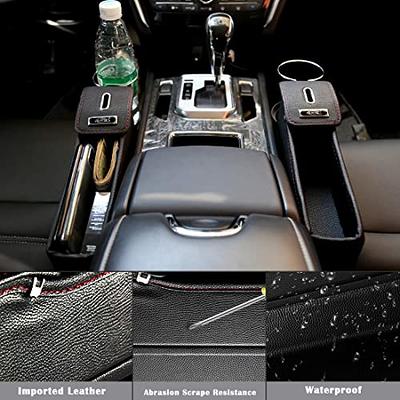 2pcs Car Seat Gap Filler Storage Box Organizer, Seat Side Pocket &  Leak-proof Design, Black