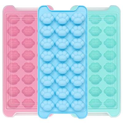 Ice Cube Tray with Lid and Bin, GEWTYOD 4 Pack Silicone Ice Cube Trays for  Freezer