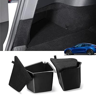 Motrobe Tesla Model Y Rear Trunk Organizer Storage Bins Side Boxes with  Carpeted Lid Tesla Interior Accessories for Model Y 5-Seater 2020-2024  (Doesn't fit 7-seat) - Yahoo Shopping
