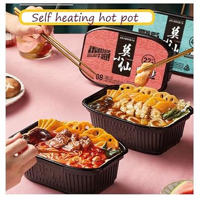 MXX Hot Pot Self-Cooking Micro Self-Heating Instant Noodle Ramen Mini Pot 2  Pack (Self-heating Spicy 1Pack)