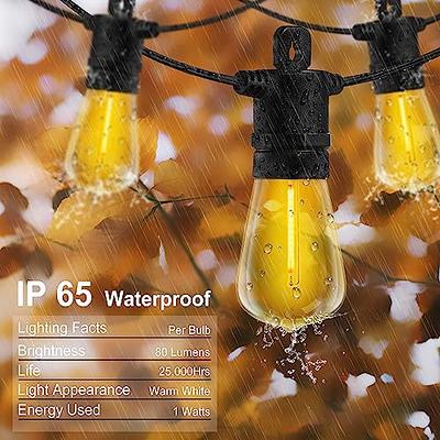 Outdoor Solar String Lights, 100 FT Solar Powered LED String Outdoor Lights  Waterproof & Shatterproof, Patio Solar Hanging Lights With 30 Bulbs, Camping  Decorative Lights For Outdoor Backyard Garden 