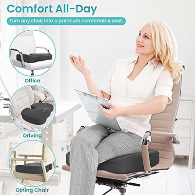 ComfySure Seat Cushion Extra Large - Firm Memory Foam Chair Pad for  Recliner, Office Chair, Driving Car