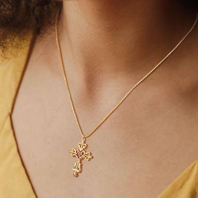 18k Gold Filled Deluxe Unisex Cross Pendant