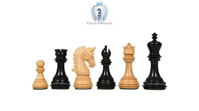  A&A 15 Magnetic Wooden Chess Set/Folding Board / 3 King  Height German Knight Staunton Chess Pieces/Mahogany & Maple Inlaid /2 Extra  Queen : Toys & Games