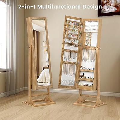 Jewelry Armoire with full length Mirror,Makeup organizer, jewelry box –  Sicotas