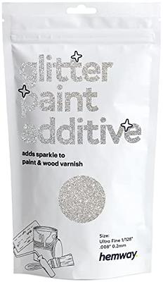 Hemway Glitter Paint Additive Crystals for Acrylic Emulsion Paint, Interior & Exterior Walls, Wood, Varnish, Matt, Gloss, Furniture 100g / 3.5oz 