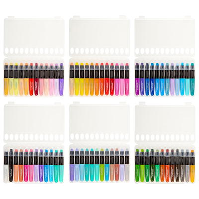 KINGART Watercolor Brush Markers, 36 Piece, Multicolor, 410-36