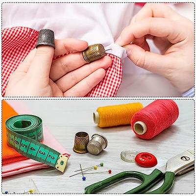 Suxgumoe Sewing Thimble,6 Pieces Metal Sewing Thimble Finger Protector  Shield Ring for Quilting Embroidery Needlework Craft