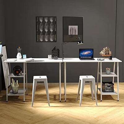 SHW Home Office 48-Inch Computer Desk, White/Oak