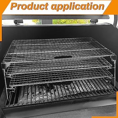 Jerky Racks for Barrel Style Pellet Grills 21 inch 3 Tiered