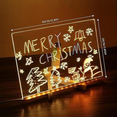 LXINYE Glowing Acrylic Message Board,Glowing Acrylic Marker Board,11.8 X  7.9” Acrylic Dry Erase Board with Light 7 Colored Marker Board, Light up  Dry Erase Board with Stand (11.8 * 7.9in) - Yahoo Shopping