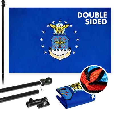 Deluxe 2-Sided Flag 3x5 - Blue w/ Combined Logo 