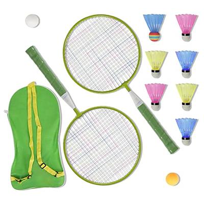 Badminton Set,2 Player Badminton Rackets Carbon Fiber Badminton Racquet  with 3 Shuttlecocks and 1 Carrying Bag,Badminton Backyard Games for