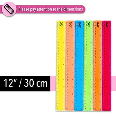 Mr. Pen- 12 Inch, 6 Pack, Assorted Colors, Kids Ruler for School with  Centimeters and Inches, Plastic Standard Ruler, Clear - Yahoo Shopping