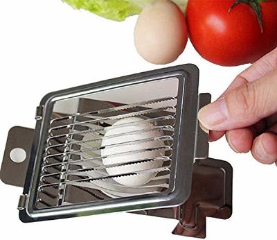 Egg Slicer Stainless Steel Eggs Hard Boiled Metal Tomato Cutter Section  Chopper 