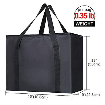 Reusable Shopping Bags for Groceries, 2 Pack XL Foldable Insulated Cooler  Bag with Strong Handle & Zipper for Food Delivery, Travel