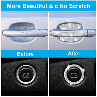  Milisten 8 pcs car Door Sticker Womens car Accessories  Rhinestone car Handle Cup Covers Crystal car Accessories car Sticker car  Decals for Women Protective Film Door Handle Miss Rhinestones