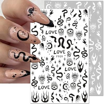 3D Nail Stickers White Flowers Nail Art Decals Paper Sheets Nail Art  Decoration 