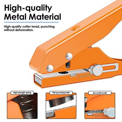 Stapler Style Slot Punch with Adjustable Centering Guide 