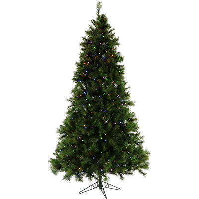 WELLFOR Remote Control Tree 6-ft Pre-lit Flocked Artificial