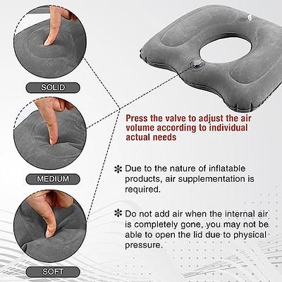 Donut Inflatable Seat Cushion for Tailbone and Bed Sores, Donut Pillow for  Sitting- for Home, Car, Office