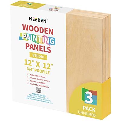 MEEDEN Wood Canvas Panels, 3 Pack of 12x12 Inch Birch Wood Paint Panel  Boards, Studio 3/4'' Deep, Cradled Wooden Painting Panels for Pouring Art,  Crafts Paint, Mixed-Media Oils, Acrylics, Encaustic - Yahoo