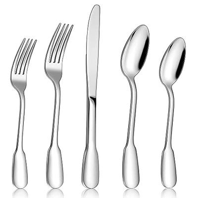 LIANYU 10-Piece Kids Silverware Set, Rainbow Toddler Utensils