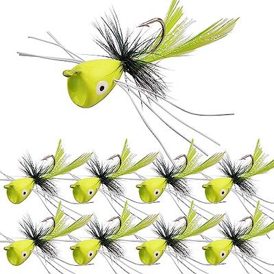 BASSDASH Popper Flies for Fly Fishing Bass Panfish Perch Topwater