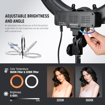 NEEWER Ring Light 18inch Kit: 55W 5600K Professional LED with Stand and  Phone Holder, Soft Tube & Bag for Tattoo Lash Extension Barber Makeup  Artist Studio Video Photography Lighting, RL-18 - Yahoo