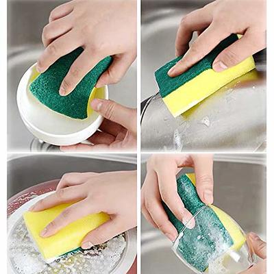 MR.SIGA Scrub Sponges, Non-Scratch Sponges for Dishes, Kitchen Sponge Dish Scrubber, 12 Pack