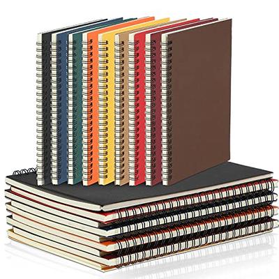 5 Pack Spiral Journal - Small Notebooks Bulk 6 x 8 with 120 Lined Pages  for Work, Students, School, Writing (5 Colors Kraft Paper Covers)