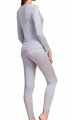 Grenasasilk Womens Silk Long Underwear Mulberry Silk Long Johns Silk  Thermal Underwear Sets Cold Weather Base Layer (XL, Silver grey) - Yahoo  Shopping