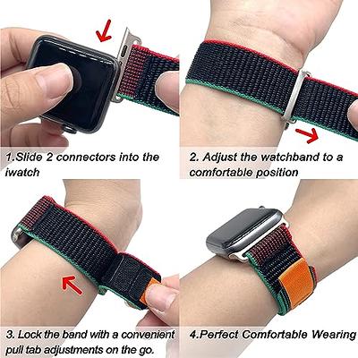  Trail Loop for Apple Watch Band 38mm 40mm 41mm iWatch Band  Women Men, Rugged Sport Strap Soft Nylon Wristband for Apple Watch Bands SE  Series 9 8 7 6 5 4