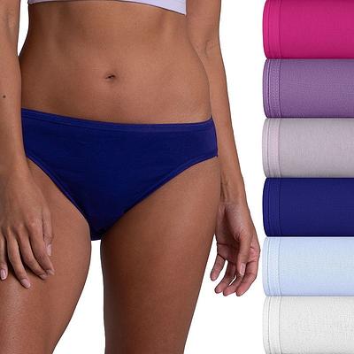 Women's Fruit of the Loom® 6 -Pack Cotton Bikini Brief Set 6DKBKAP, Size:  7, Beet Purple Blue White - Yahoo Shopping