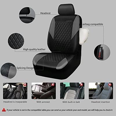 Motor Trend Car Seat Covers for Auto Truck SUV, Mint Faux Leather Front  Seat Covers for Cars, 2-Pack Padded Car Seat Protector Cushion 