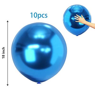 Blue Metallic Chrome Balloons 18 Inch 10 Pcs Large Latex Party Balloons  Chrome Balloon for Birthday Wedding Graduation Party Decorations - Yahoo  Shopping