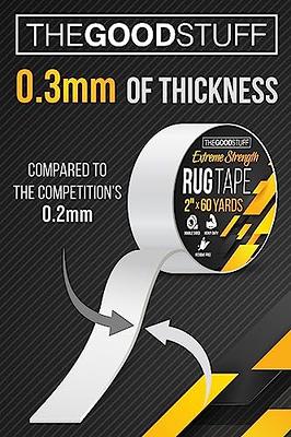 The Good Stuff Professional Strength Double Sided Rug Tape [2 x 60 Yards]  Stop Rugs Slipping