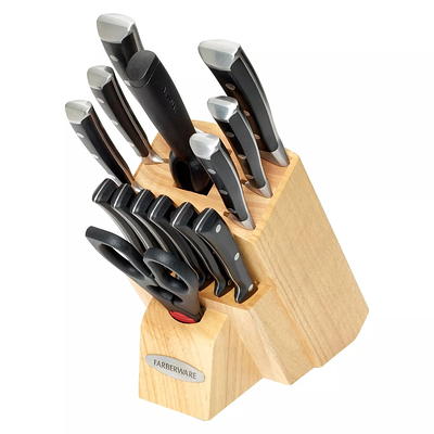 Farberware 15pc Cutlery Forged Triple Rivet Knife Block Set with