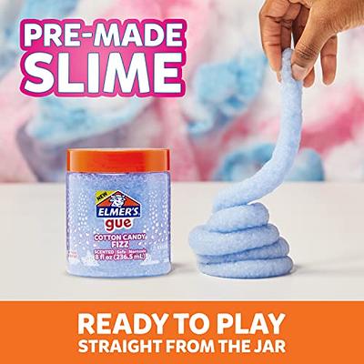 Elmer's Gue Pre-Made Slime, Blue Clear Slime, Includes 4 Sets of Unique  Mix-Ins, 1.5-lb Bucket 