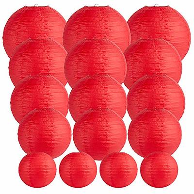 BESKIT 16 Packs Paper Round Lanterns Party Hanging Lanterns with Assorted  Sizes for Wedding Party Decorations (Red) - Yahoo Shopping