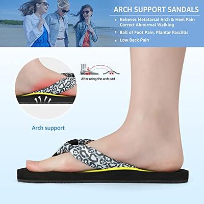 KuaiLu Womens Flip Flops Ladies Yoga Mat Comfortable Walking Thong Sandals  With Plantar Fasciitis Arch Support Slip On Indoor Outdoor For Summer 