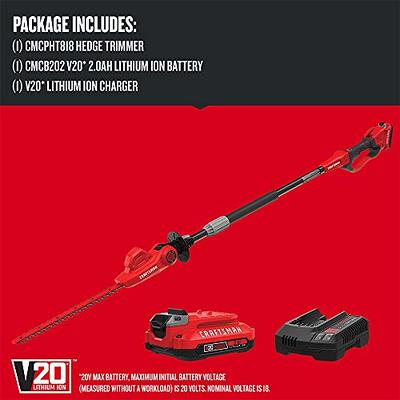 BLACK+DECKER 20V MAX Cordless Battery Powered Pole Hedge Trimmer