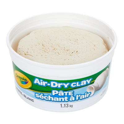 Crayola Air-Dry Clay, White, 2.5 Lb Resealable Bucket 